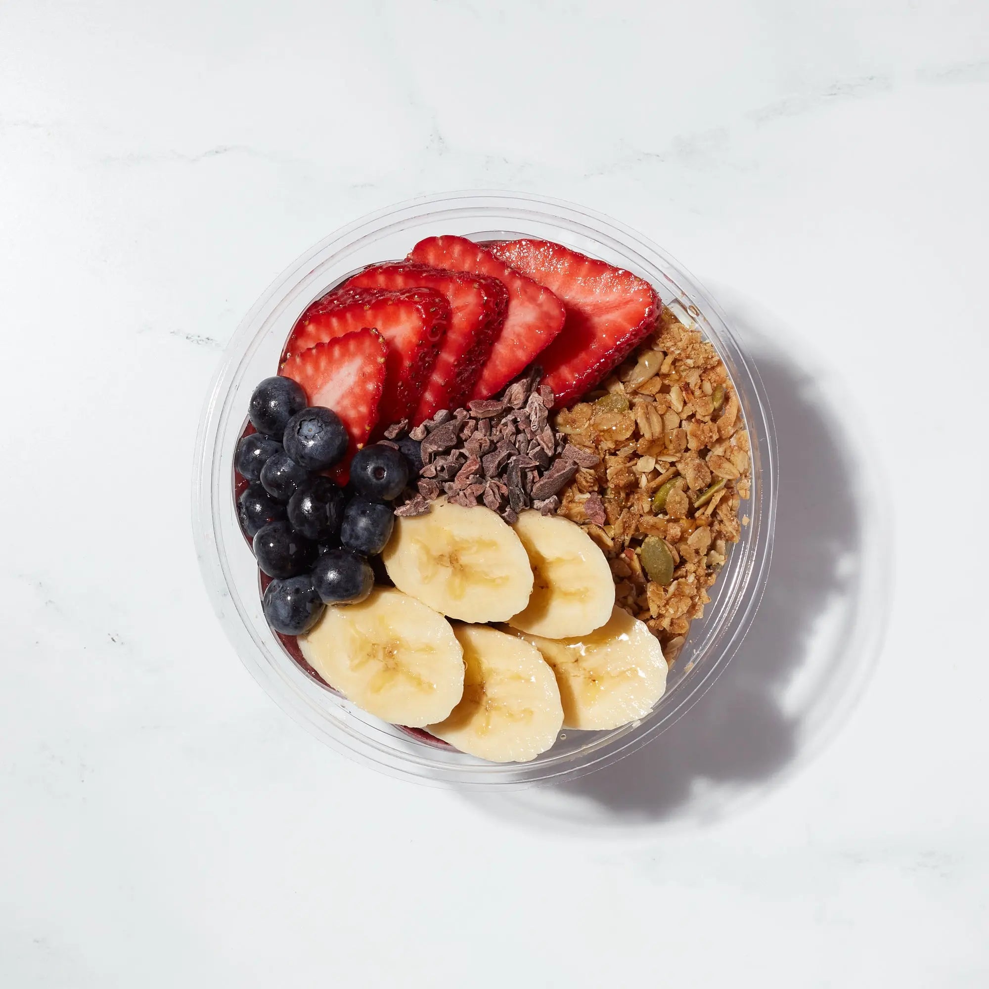 Acai Bowl with Blueberries, Strawberries, and Bananas