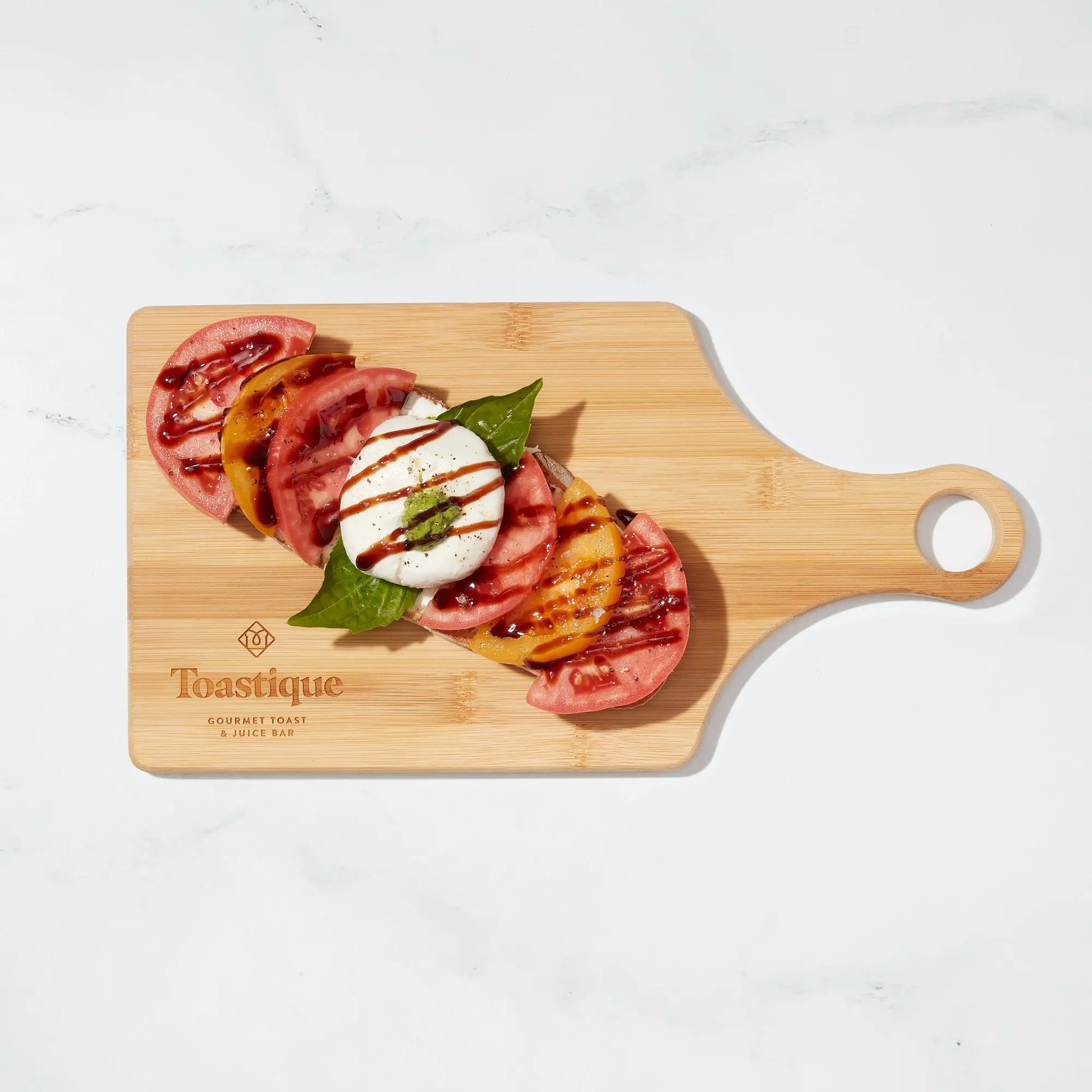 Toastique Gourmet Toast: Tomato Burrata
