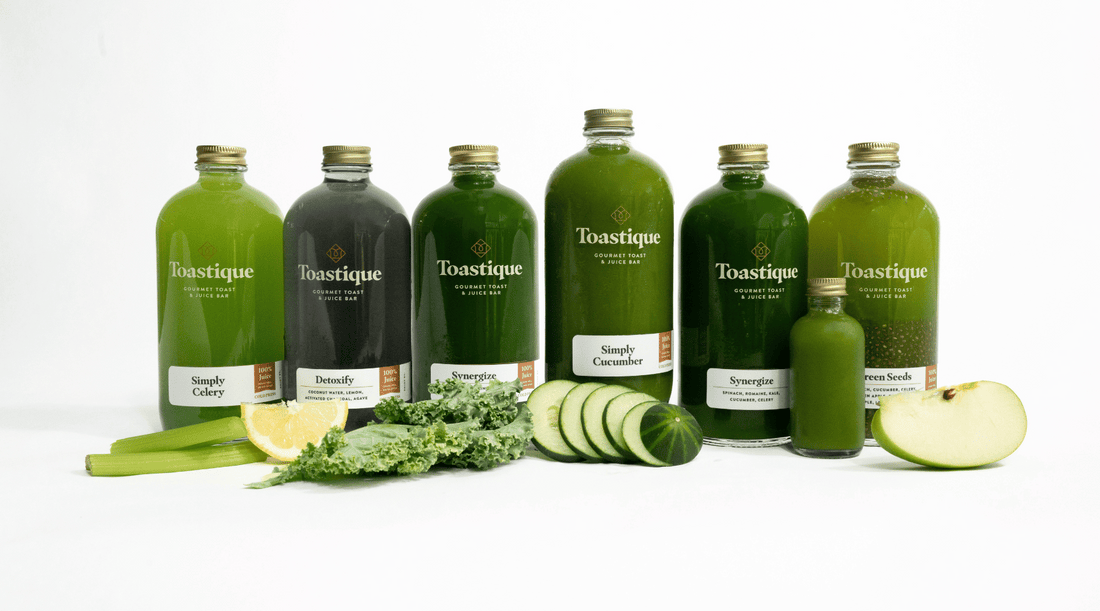 Grass is Greener protein juice cleanse with bloomed chia seeds, kale, coconut, and more