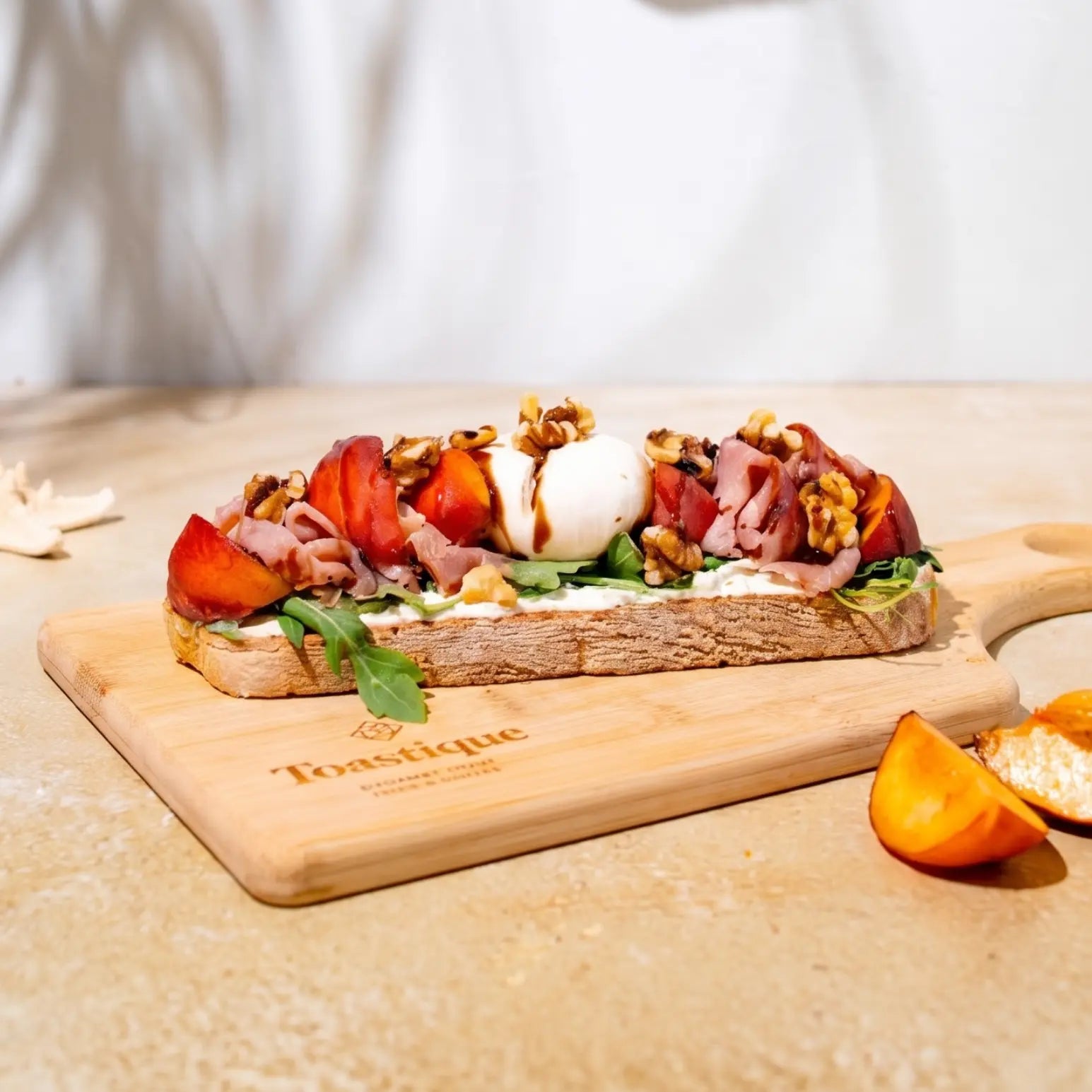 Peach and Prosciutto Toast Toastique
