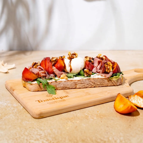 Peach and Prosciutto Toast